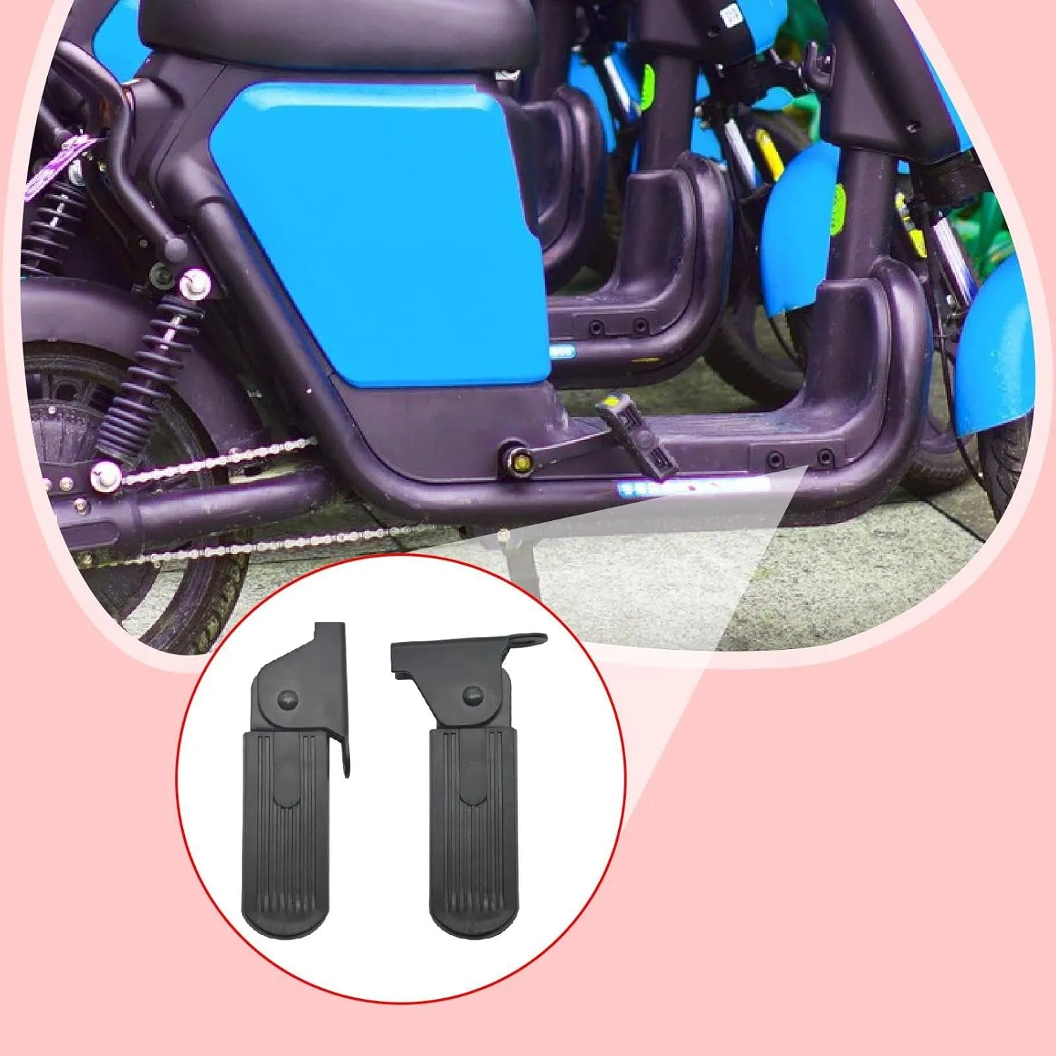 1 Pair Bike Pedals Bicycle Pedals Folding Antislip Easy to Install Stable Footpegs Multifunction Footrests Foot Plates Pedal