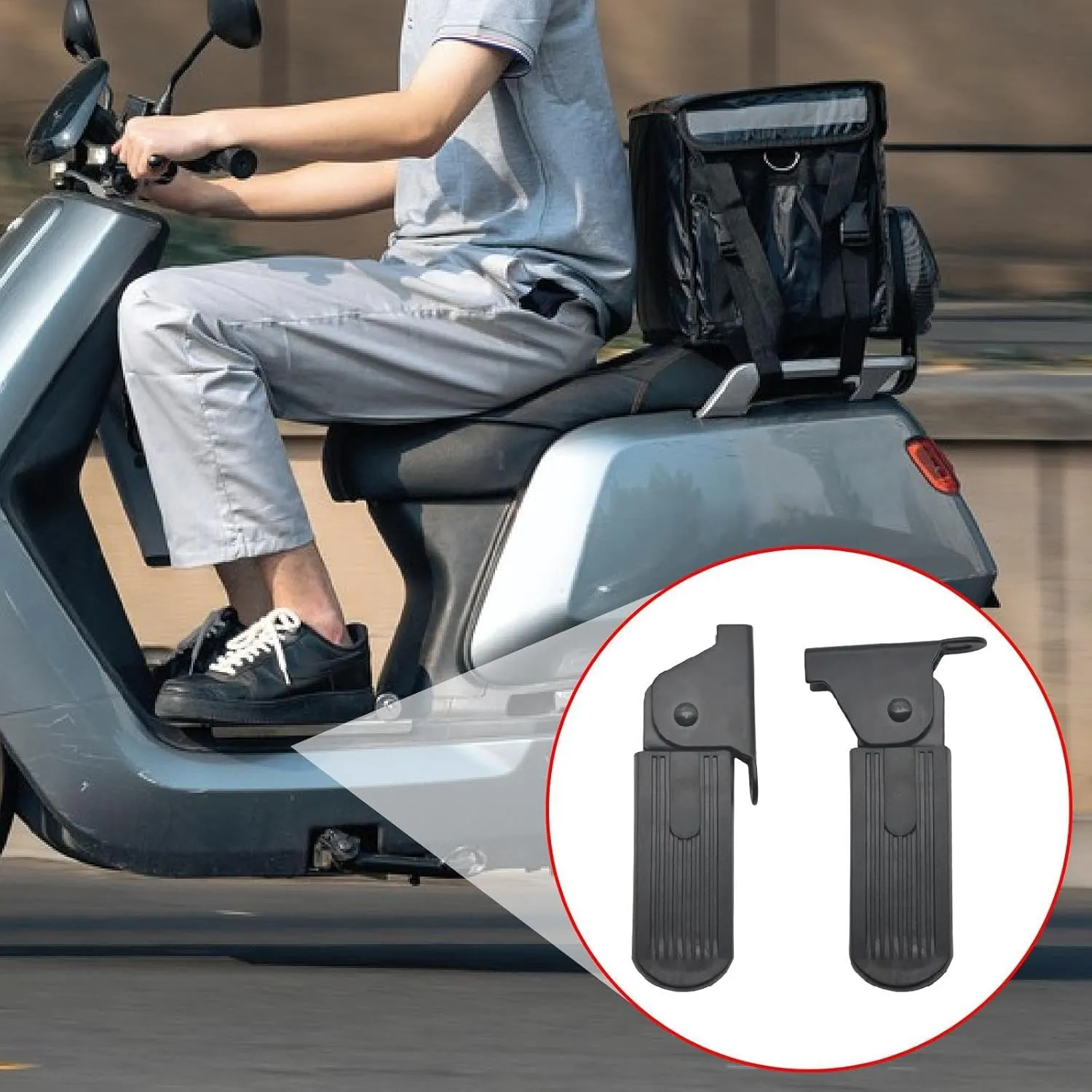 1 Pair Bike Pedals Foot Plates Pedal Folding Gear Antislip Multifunction Components Replace Accessories Footrests Foot Pegs