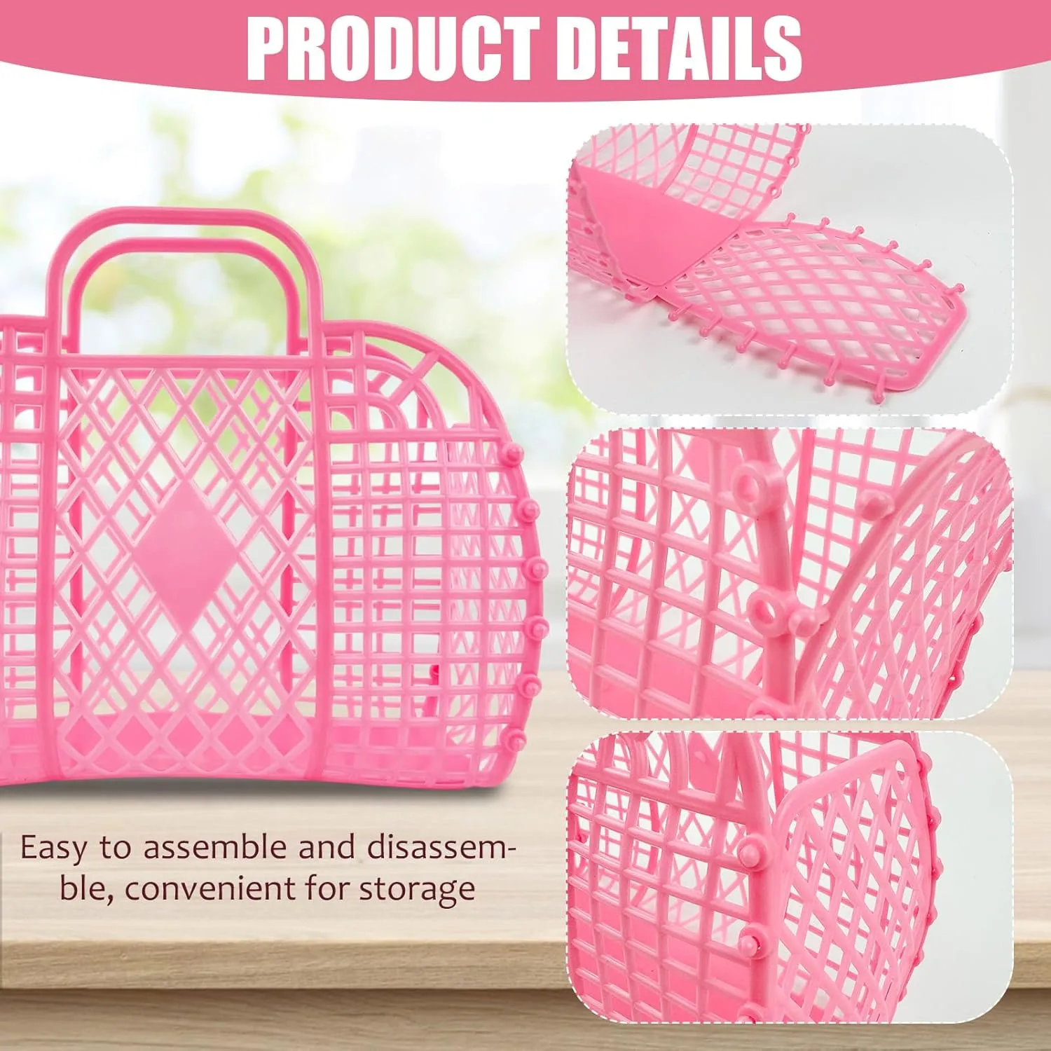 10 PCS Jelly Purse Jelly Basket Beach Bags, Reusable Plastic Jelly Beach Bag Beach Tote Gift Basket
