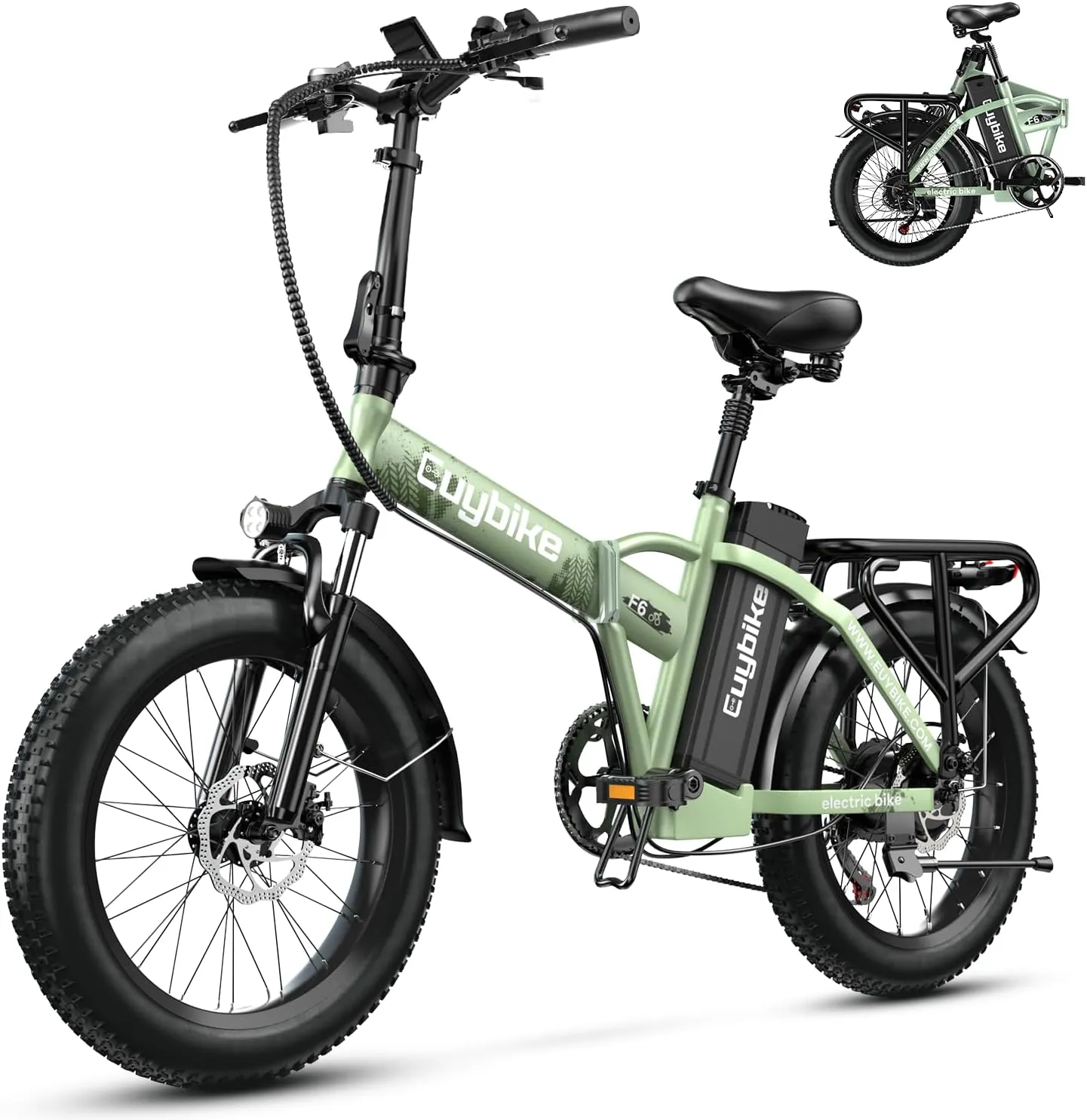 1000W Folding Electric Bike, 48V 20AH Large Removable Battery E Bike, 30 MPH, 80 Miles Max Range, 20" Fat Tire Electric Bike for Adults, Adult Electric Bicycles for Commute Beach Snow