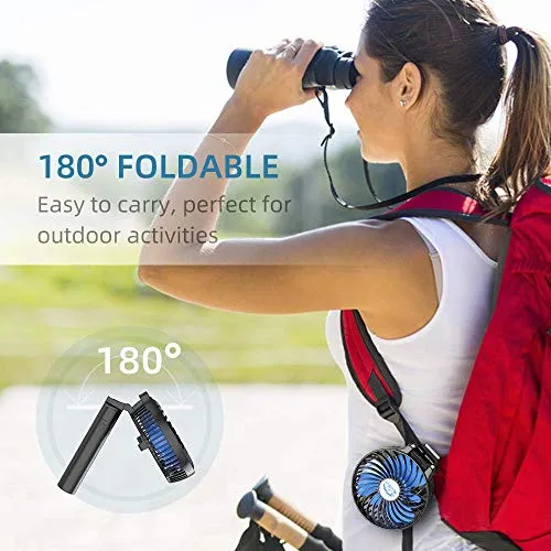 10400mAh Handheld Fan w/ Double Portable Charger,Rechargeable Personal Hand Fan
