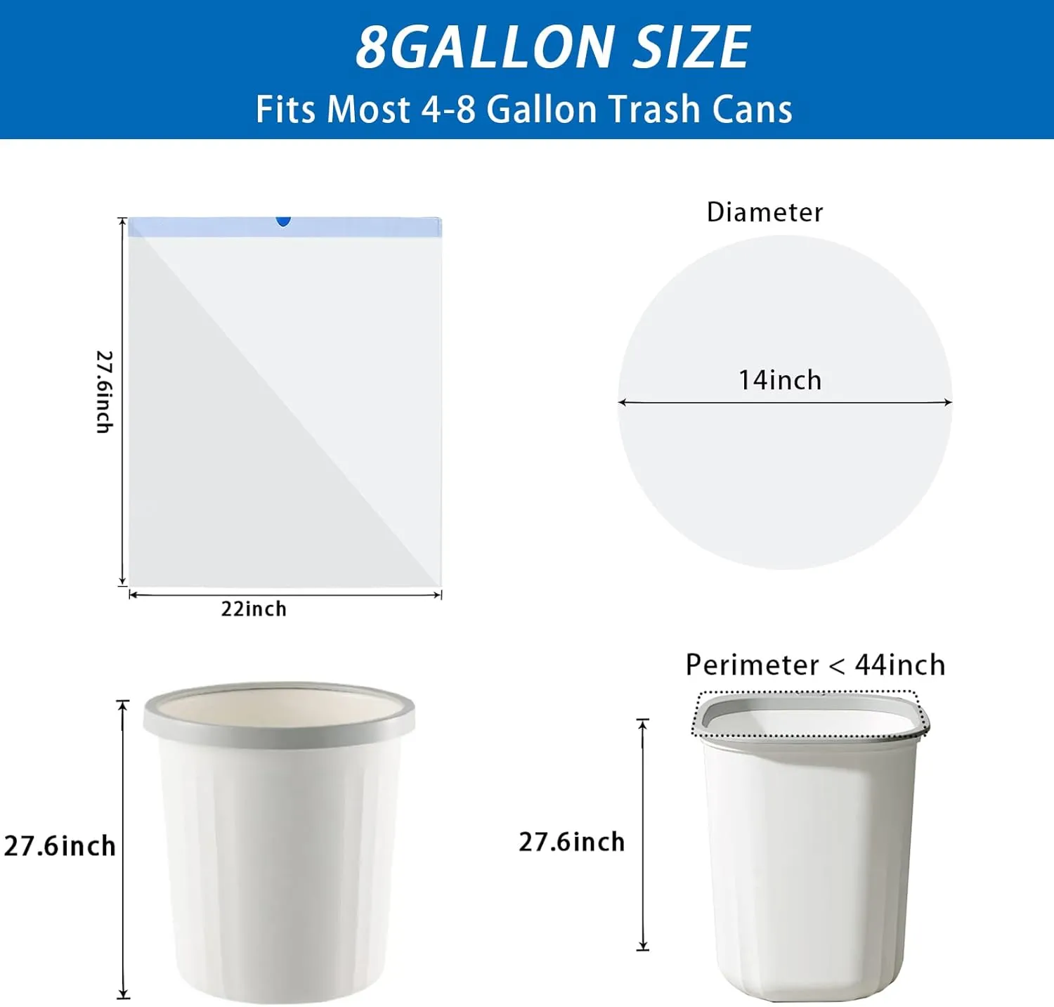 13 Gallon Tall Kitchen Drawstring Trash Bags - 1 MIL Super Thicker No Ripping Garbage Bags Unscented for Restaurant, Office 13 Gallon Large Trash Cans (60count)