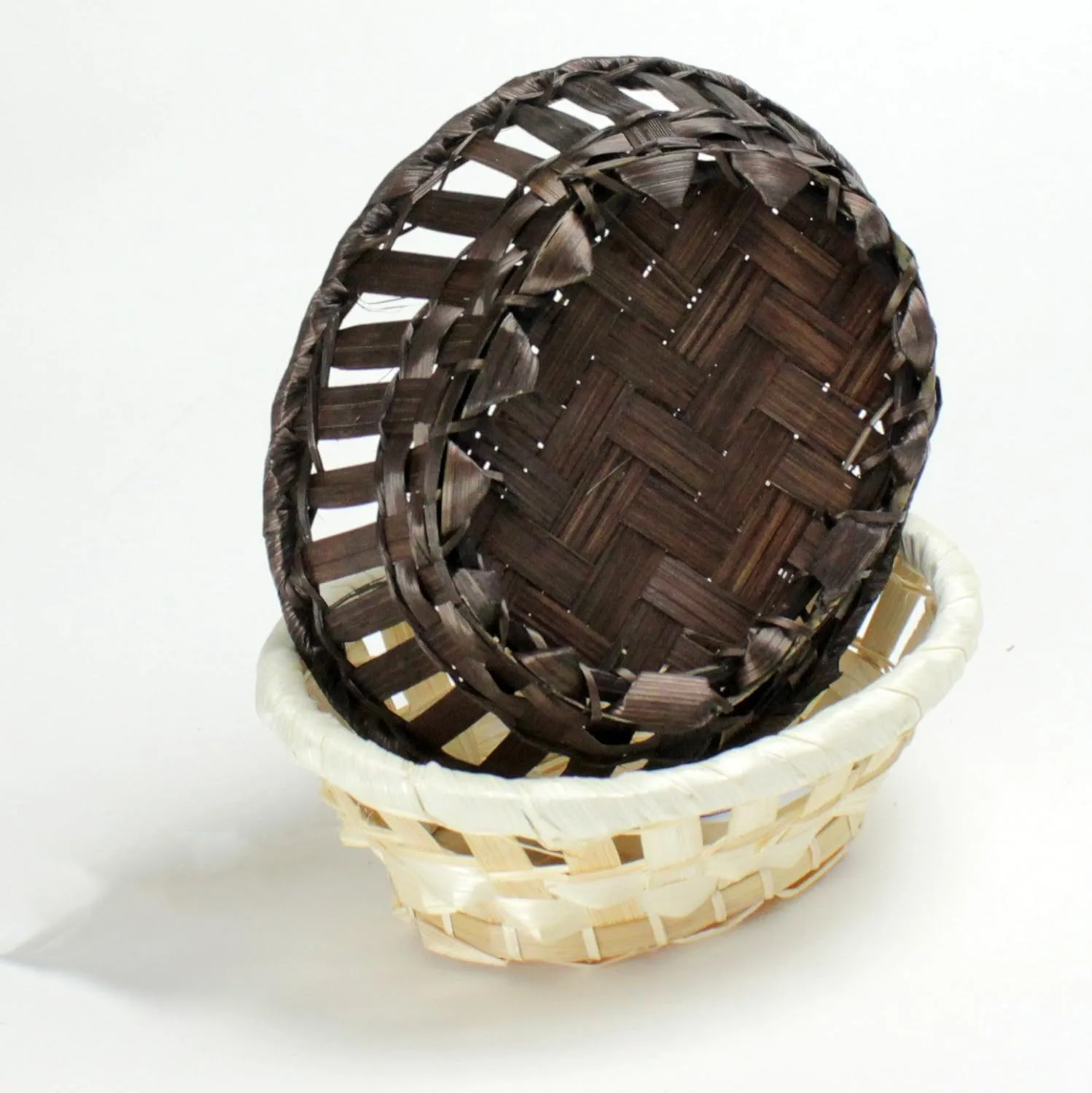16458 Dyed Bamboo Oban Basket Mini