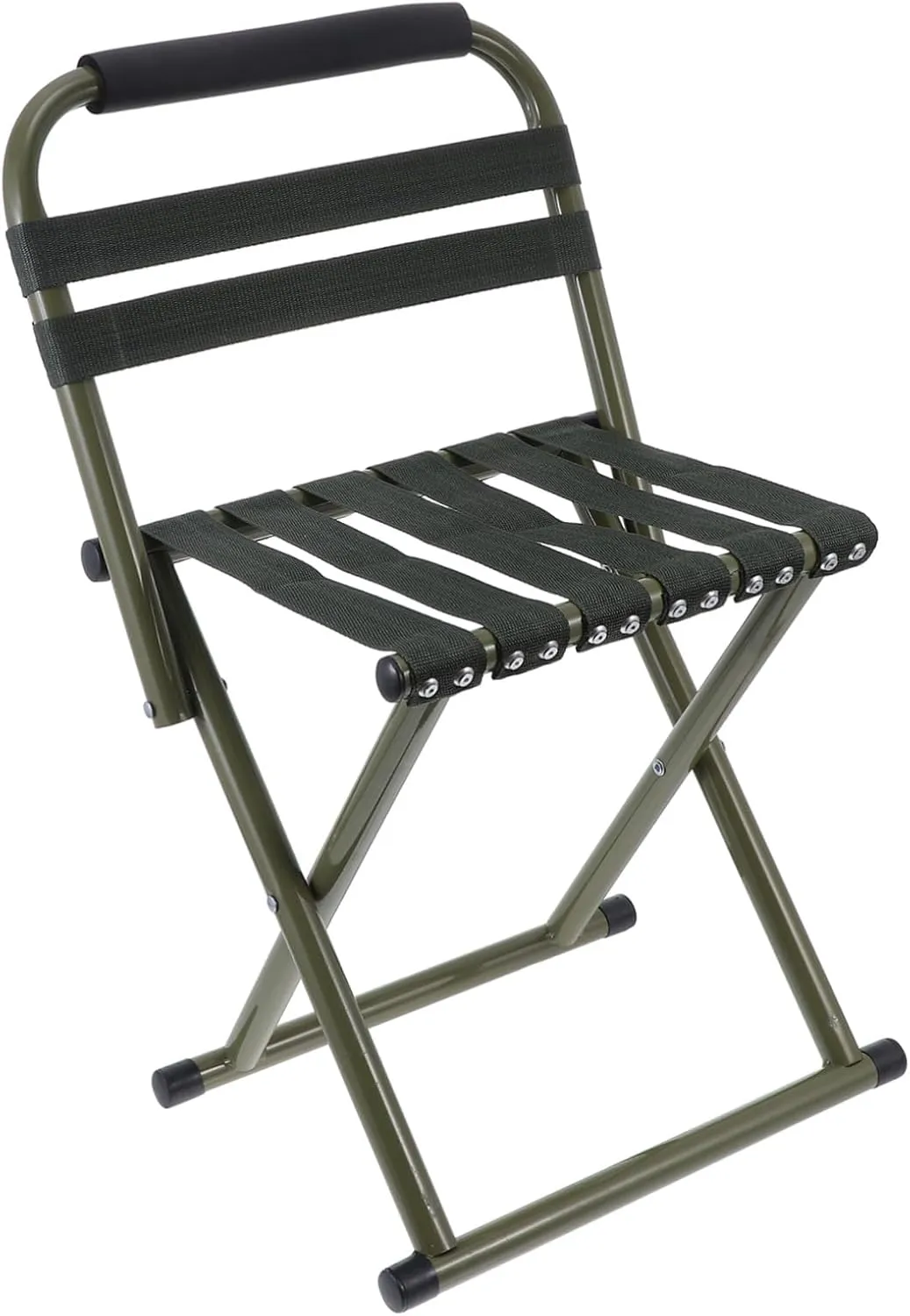 1pc Folding Fishing Stool Backrest Portable Outdoor Chair for Camping Beach Fishing Non- Stable Design Easy to Carry Green Color