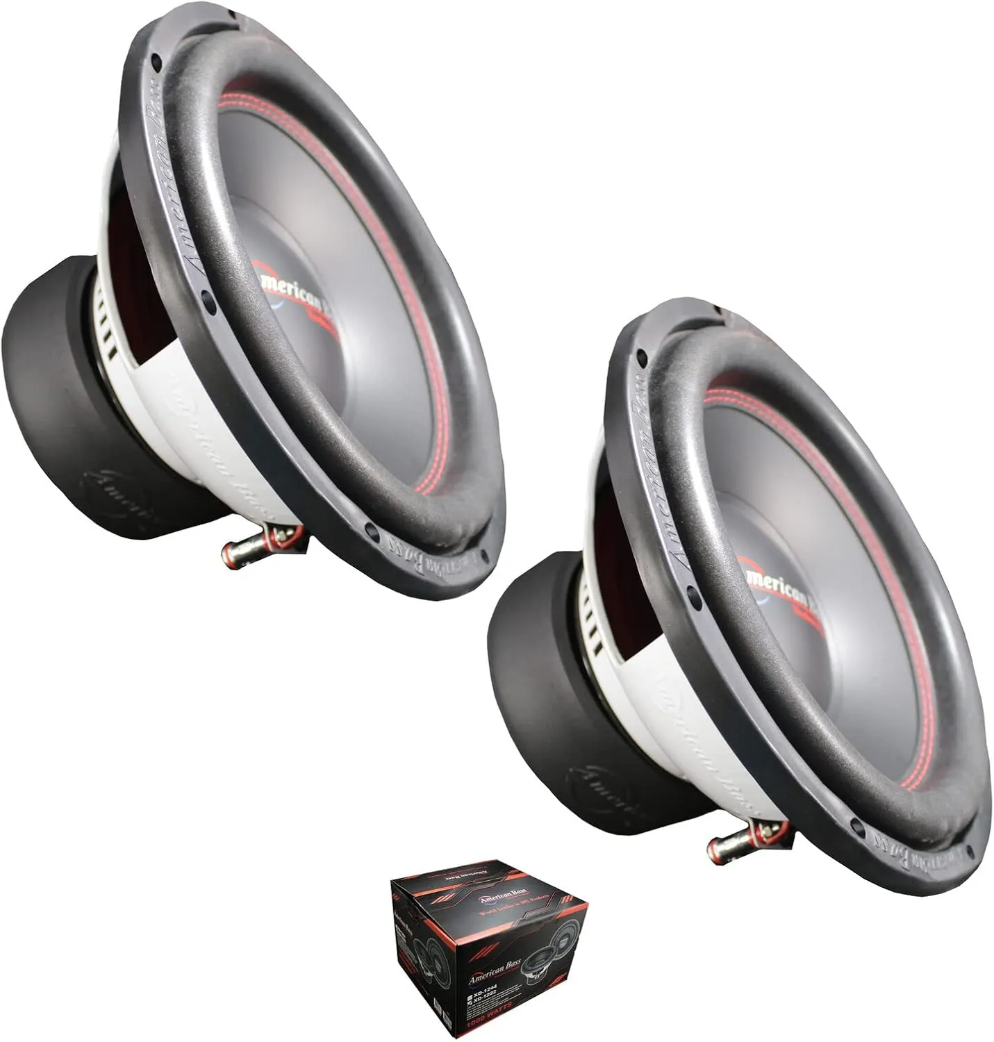 (2) American Bass XD-1222 1000w 12" Car Audio Subwoofers Subs w/ 120 Oz Magnets