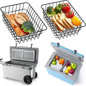 2-Pack Cooler Basket for RTIC 52&72QT Ultra-Light Coolers, Compatible with Coleman 54QT Steel Belted Coolers, Keep Smaller Items Dry-Goods Basket, Compatible with Rtic Ice, RTIC Cooler Accessories etc