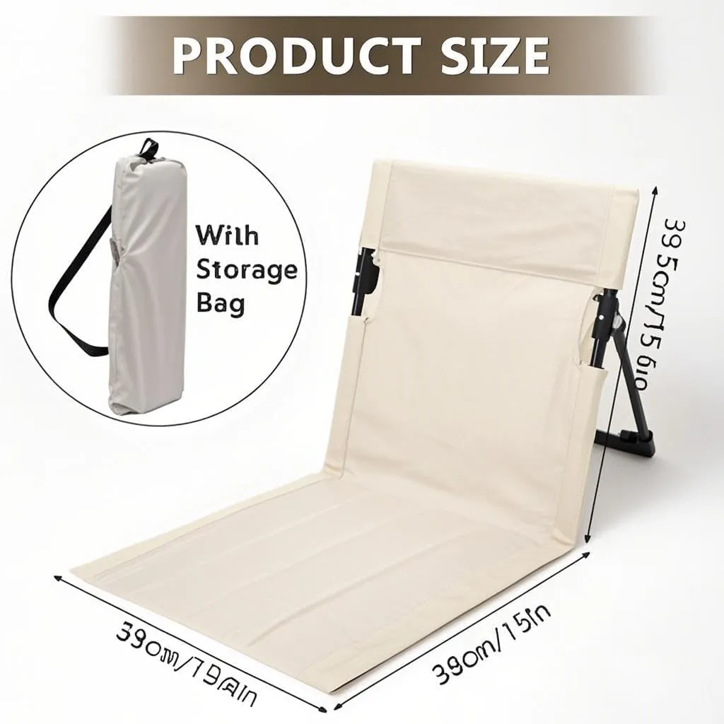 2 Pack Foldable Poolside Chairs – Portable Flip Chairs for Edge of Pool, Beach, Camping, Picnic, Lawn – Compact & Lightweight Outdoor Seating Accessories (2, Light Beige)