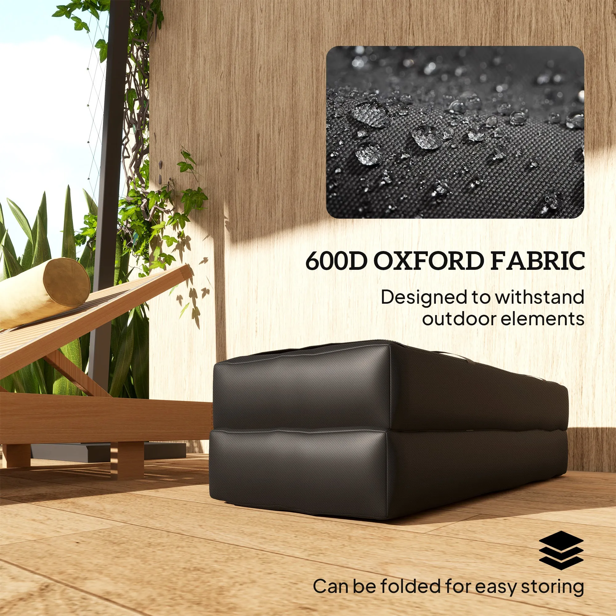 2-Pack Umbrella Weight Bags,Holds 33lbs Sand Each, Black