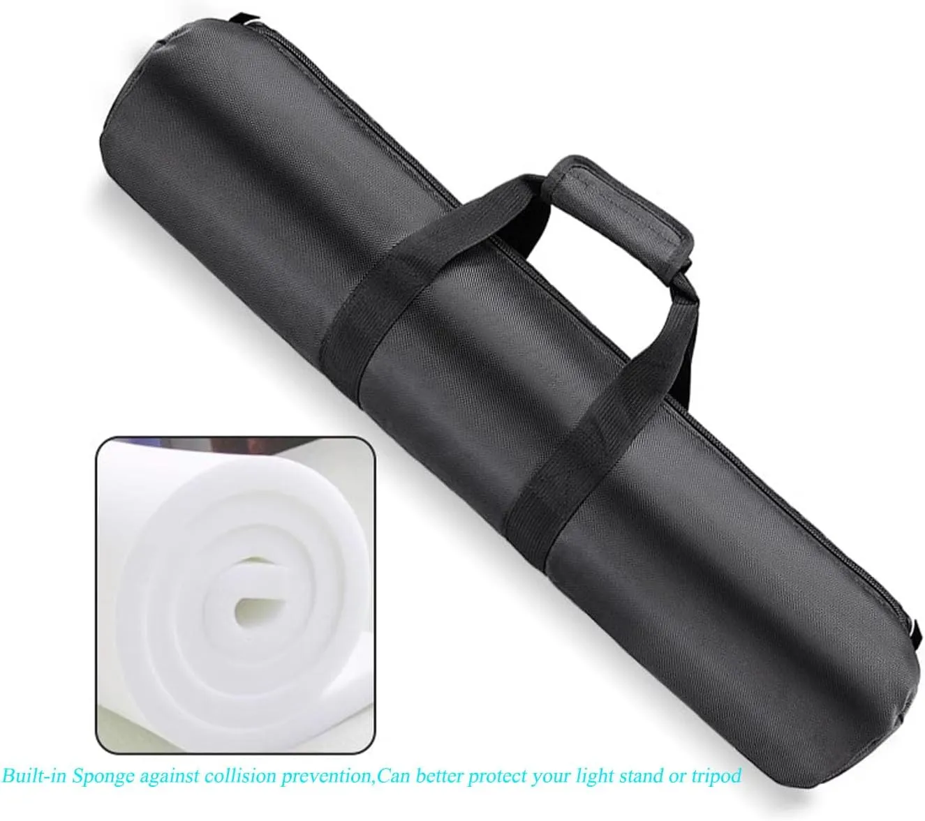 32x5x5 inch/80x13x13cm Tripod Carrying Case Heavy Duty Oxford Photographic Package Bag with Shoulder Strap Padded for Light Stand, Tripods, Monopods, Umbrellas, Softbox, Boom Stands