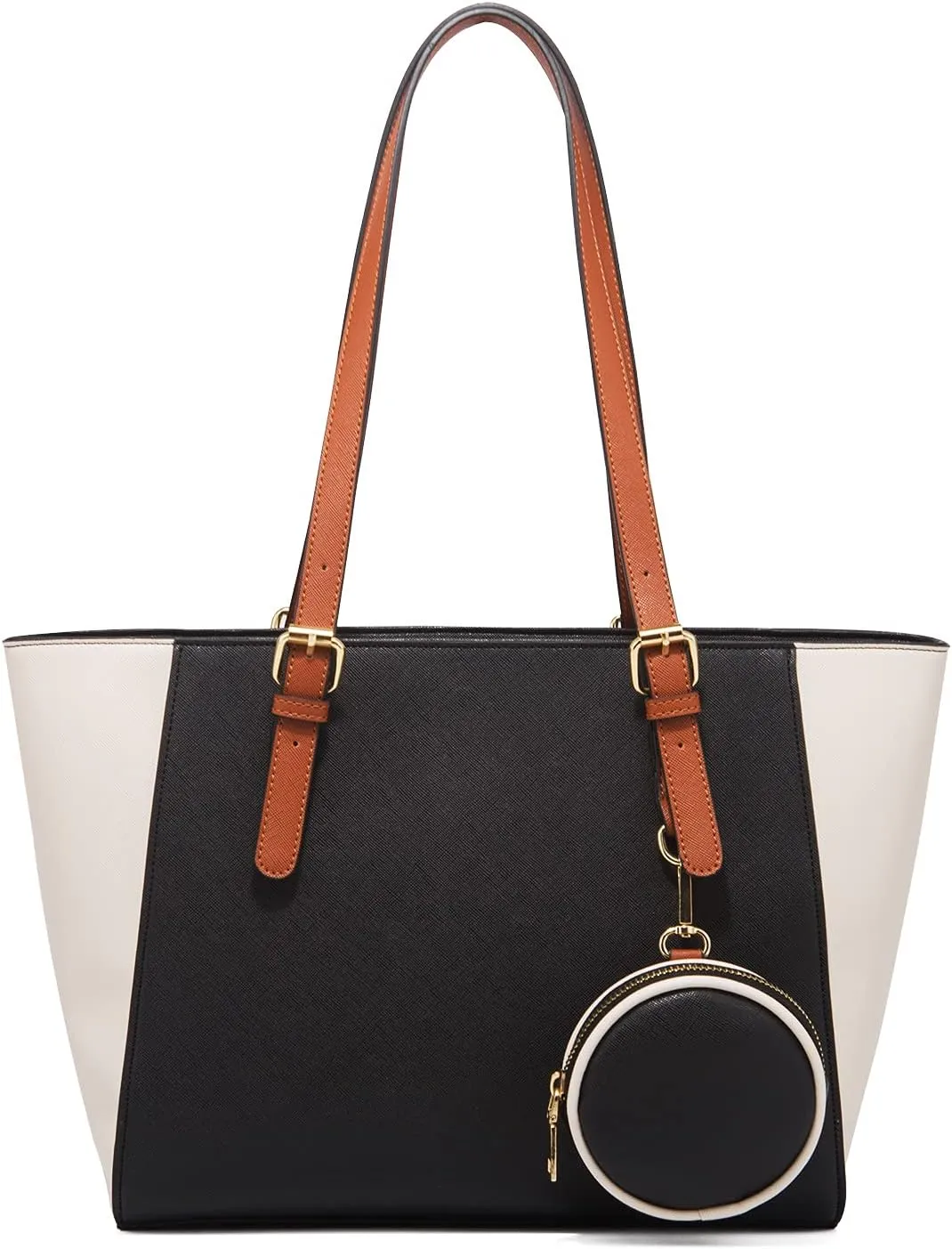 3pcs Women Stitching Tote Shoulder Handbag and Purse PU Cylindrical Crossbody Bag Coin Wallet Dark Blue