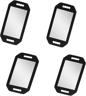 4 Pack Barber Mirror Handheld Foam, Salon Large Hand Mirror with Double Handle, Square Foam Mirrors Barber, Barbershop Handheld Mirror