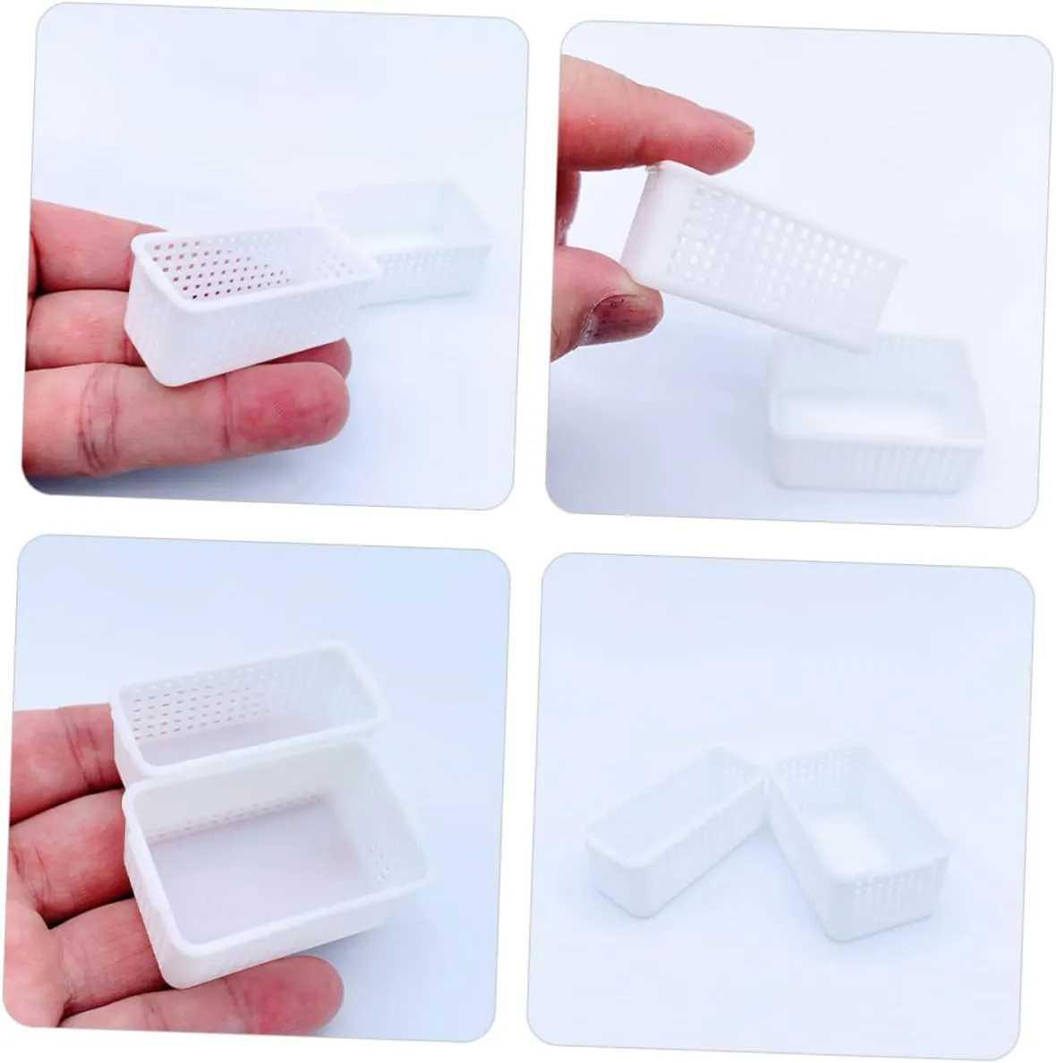 5sets 2pcs Miniature Dollhouse Storage Baskets Lightweight Decorative Baskets for Mini House Models Inspiring Imagination Creativity Teens for Home Decor and Playtime 2pcs*5
