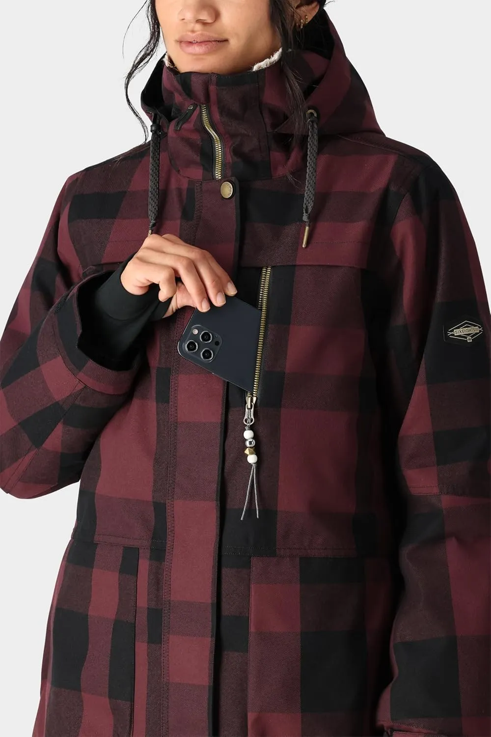 686 Women's Spirit Insulated Jacket - 2-Layer Fabric Design with Faux Fur and Satin Lining - Water & Weather Resistant