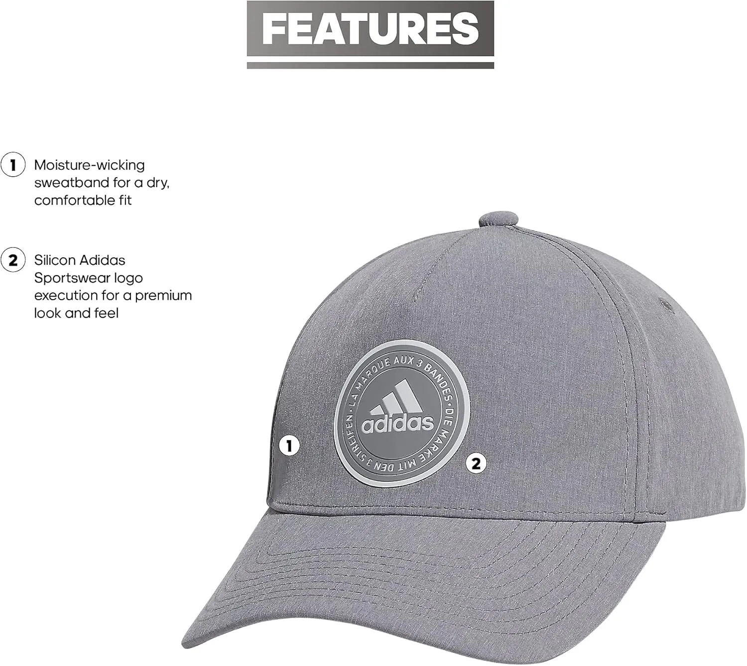 adidas Men's Lifestyle Structured Stretch Fit Hat