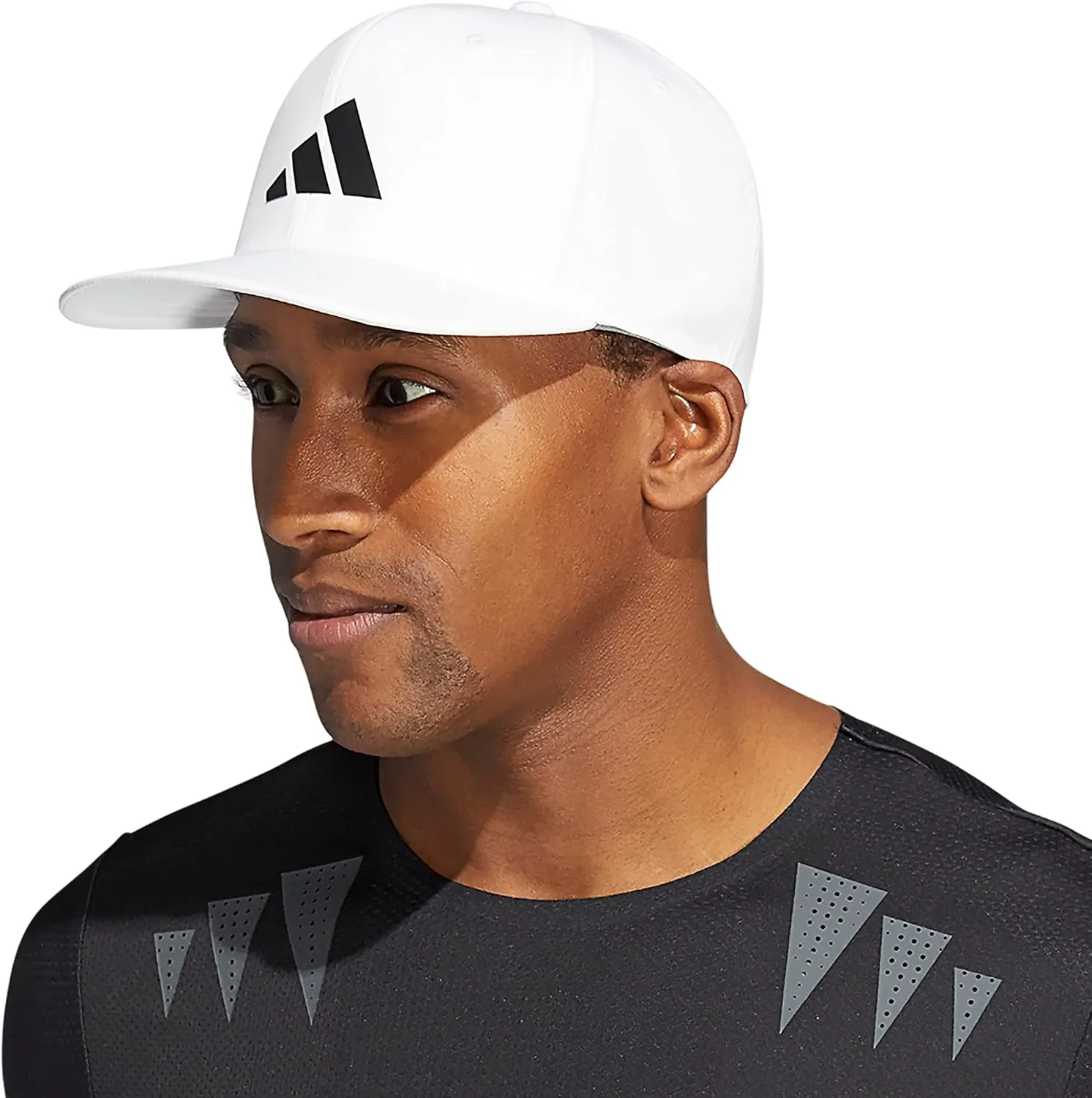adidas Men's Three Bar Structured Snapback Adjustable Fit Cap