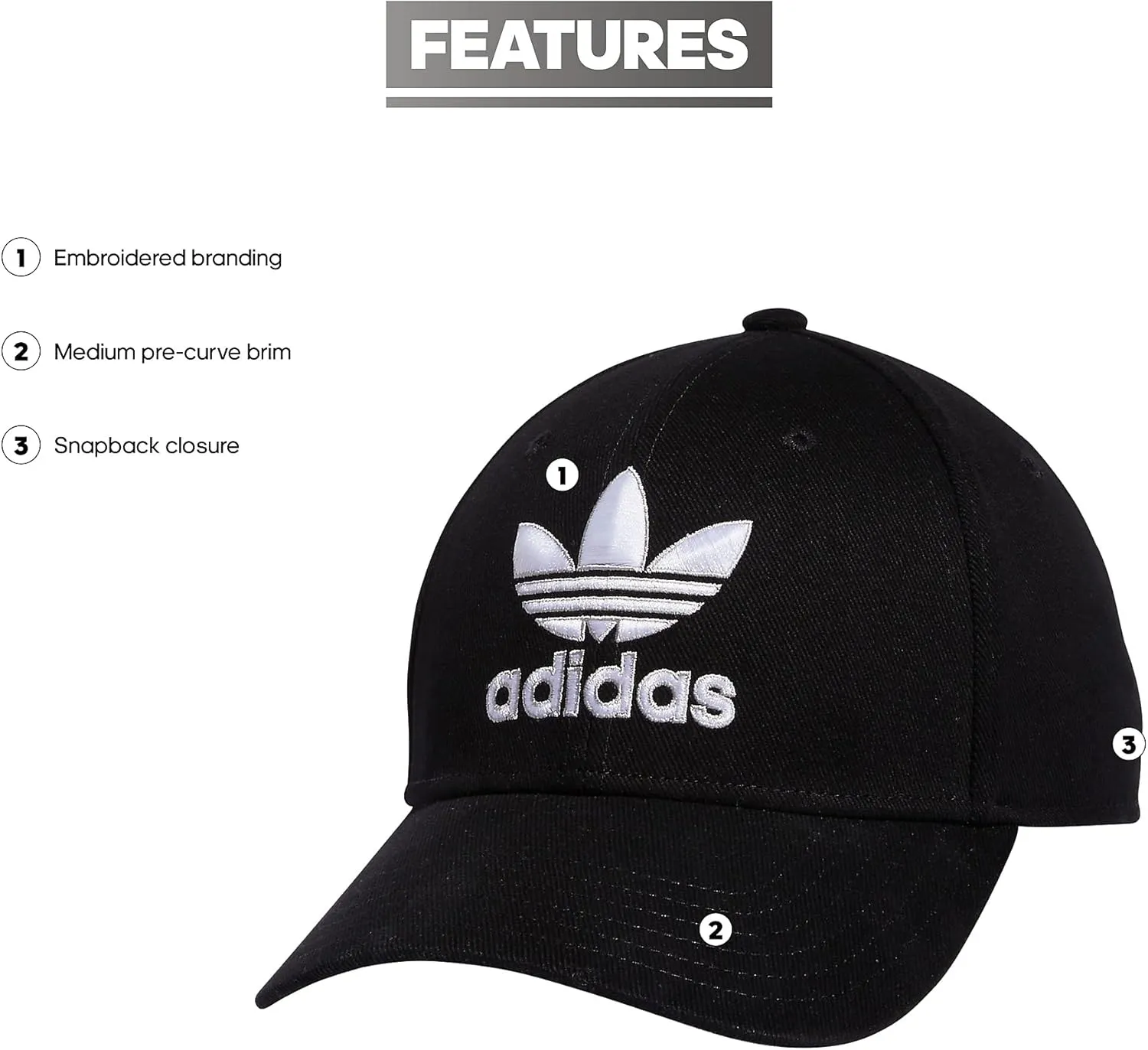 adidas Originals Men's Beacon Structured Precurve Snapback Cap
