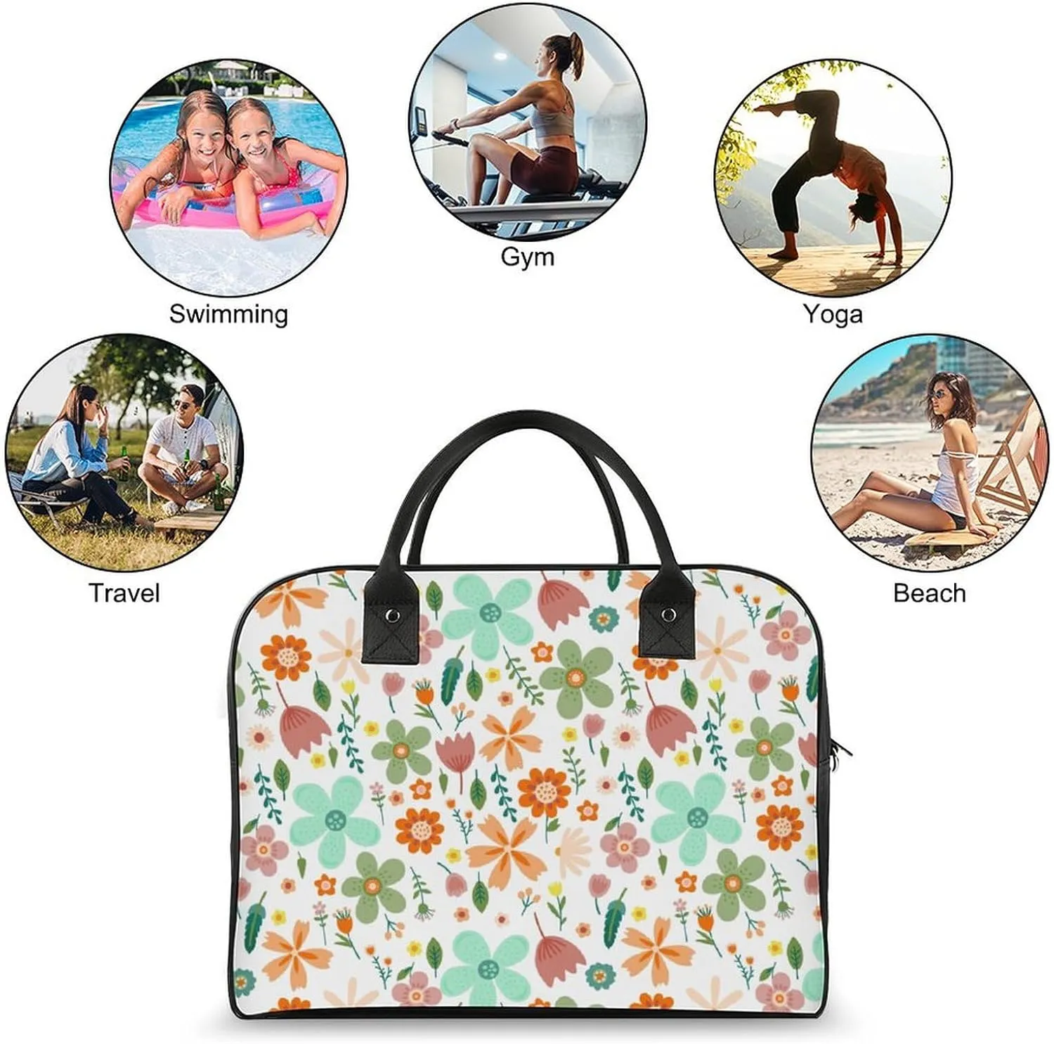Adult Large Capacity Nylon Santa Gifts Simple Handbag for Travel 13" X 19" X 8"