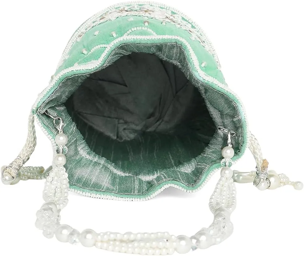 Aheli Potli Purses Gift for Women Handmade Evening Handbag Stylish Bridal Fashion Wristlet Bag Women