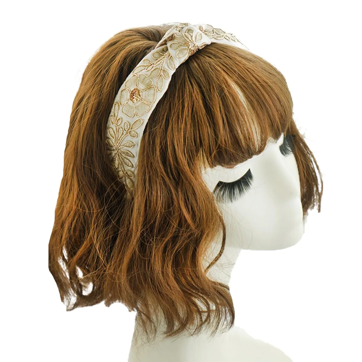 AK Beauty Satin Boho Headbands French Retro Style Satin Embroidery Fabric Knot Hairband Fashion Hair Accessories