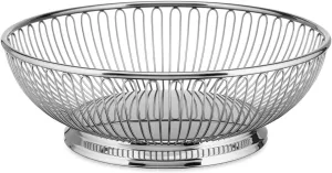 Alessi - Wire Centerpiece Fruit Basket in 18/10 Stainless Steel, Polished, 9-1/2-Inch,Silver