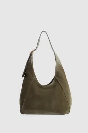 Alexa Leather Small Suede Hobo Bag