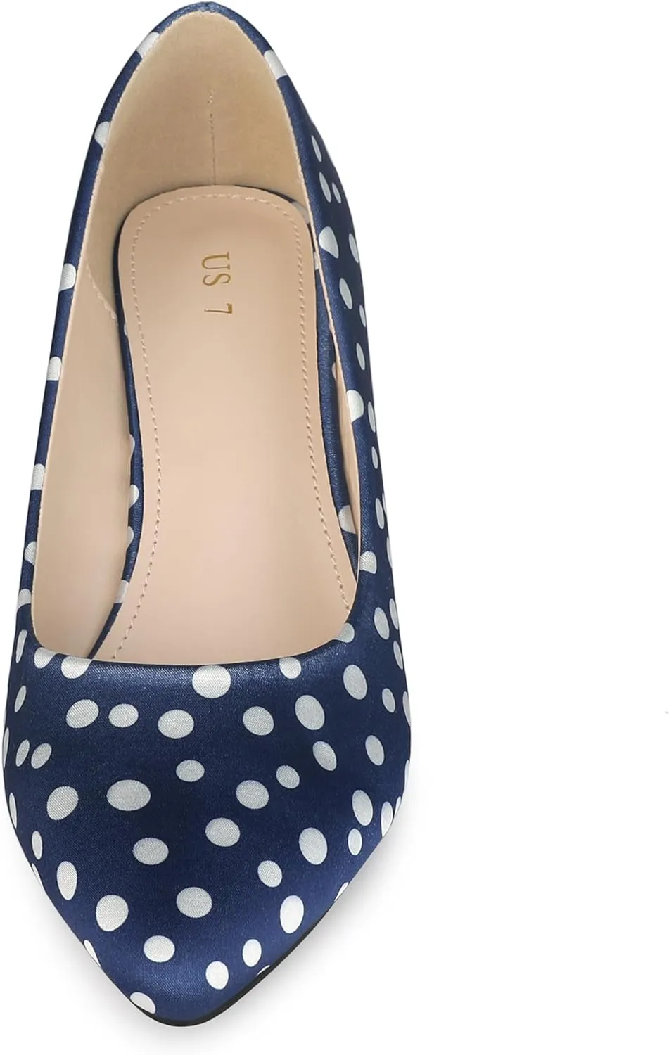 Allegra K Women's Pointed Toe Polka Dots Kitten Heels Pumps
