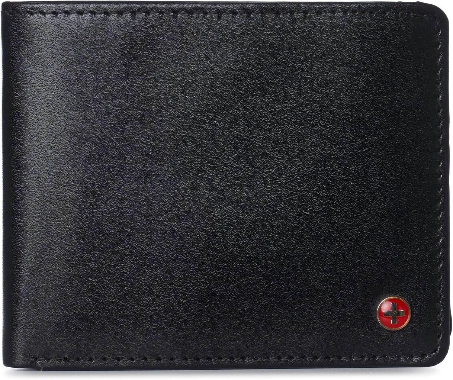 Alpine Swiss Mens Nolan Bifold Commuter Wallet Cowhide Leather RFID Safe Comes in a Gift Box