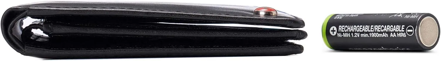 Alpine Swiss Mens Nolan Bifold Commuter Wallet Cowhide Leather RFID Safe Comes in a Gift Box