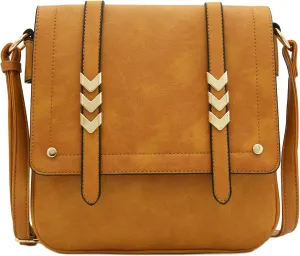 ALYSSA Double Compartment Large Flapover Crossbody Bag