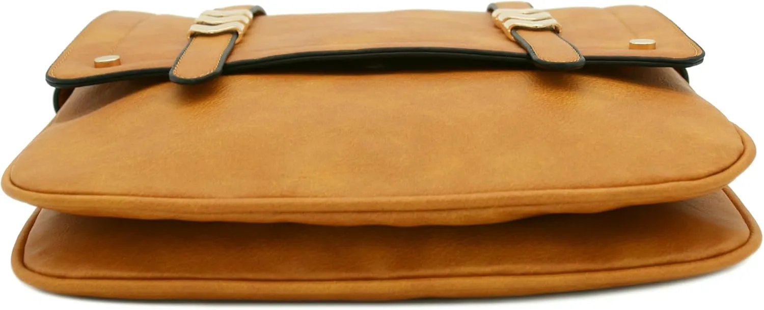 ALYSSA Double Compartment Large Flapover Crossbody Bag
