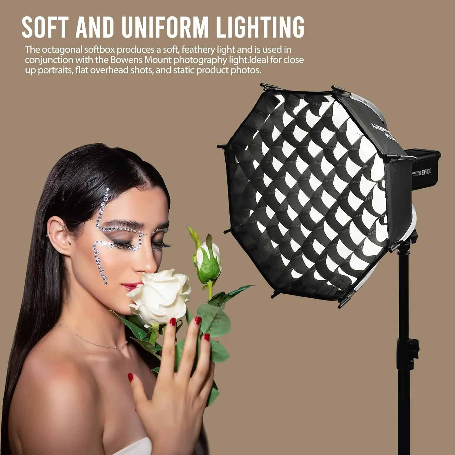 AMBITFUL 11.8"/30cm Mini Softbox Quick Release & Fold Soft Box Bowens Mount with Speedlight Bracket,Compatible with COB LED Video Light with Diffusers/Honeycomb Grid/Bag (PS 30 SE)