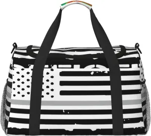 American Flag Travel Duffel Bag Large Foldable Waterproof Overnight Bag For Beach Swim Bags Pool Sports Gym