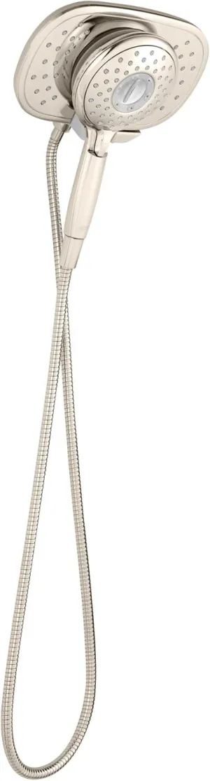 American Standard 9038254.013 Spectra Plus Duo 4-Function 2-in-1 Handheld and Fixed Shower Head 1.8 GPM, Polished Nickel