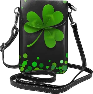 AMRANDOM Leather Small Crossbody Bags for Women Cell Phone Purse Wallet Adjustable Strap