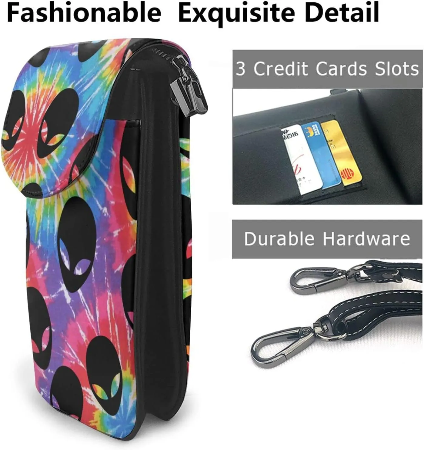 AMRANDOM Small Crossbody Bag for Women Men Mini Phone Purses with Crossbody Strap