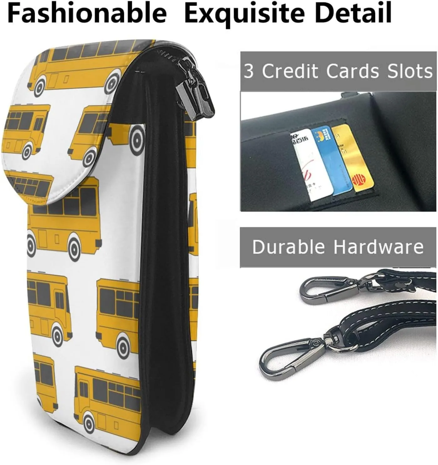 AMRANDOM Small Crossbody Bags for Women Men PU Leather Cell Phone Purse Wallet