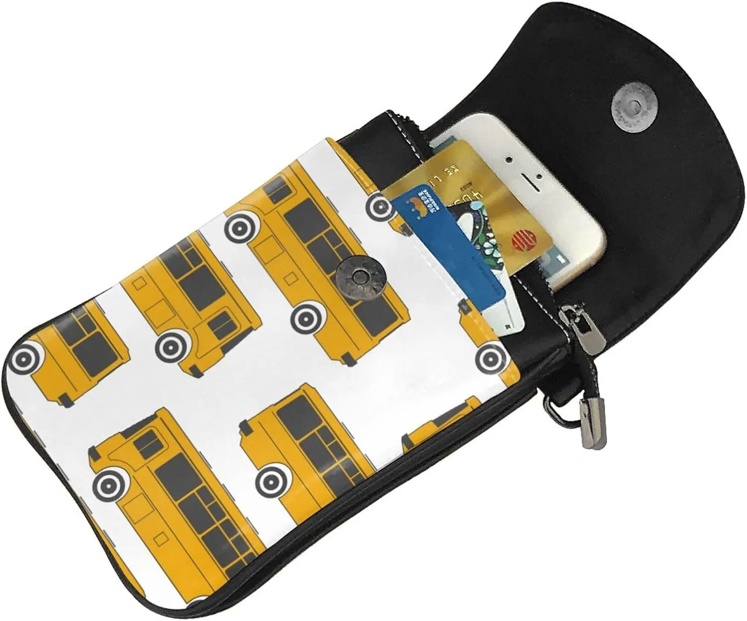 AMRANDOM Small Crossbody Bags for Women Men PU Leather Cell Phone Purse Wallet