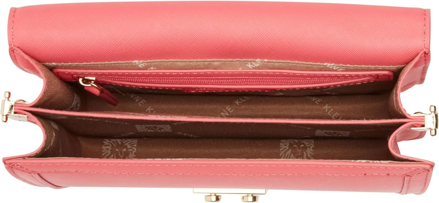 Anne Klein Medium Flap Crossbody with Push Lock and Web Strap