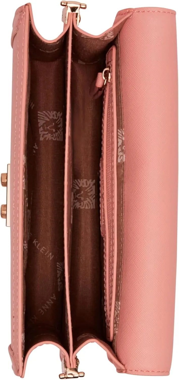 Anne Klein Medium Flap Crossbody with Push Lock and Web Strap