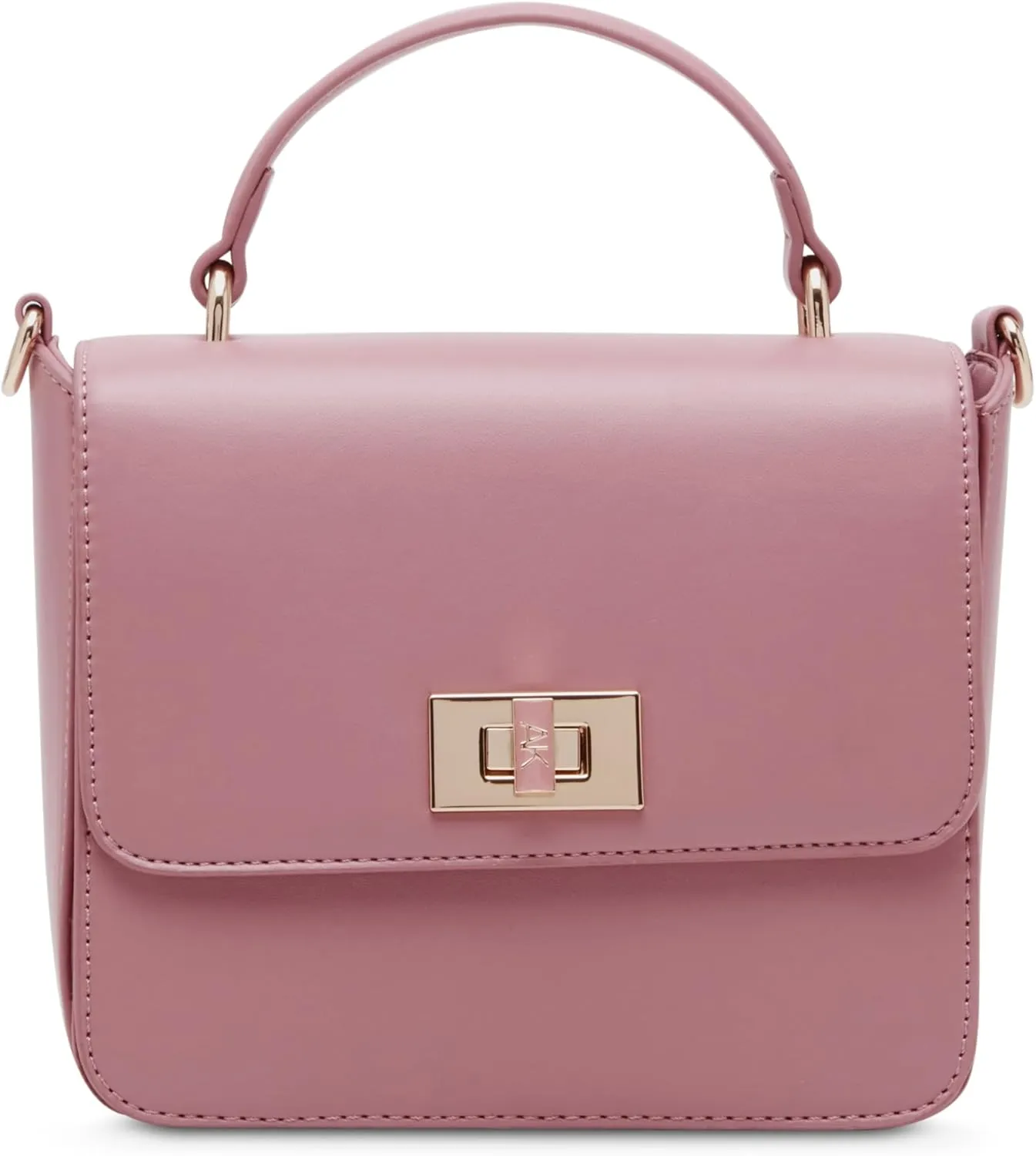 Anne Klein Small Square Flap Crossbody with Enamel Turn Lock