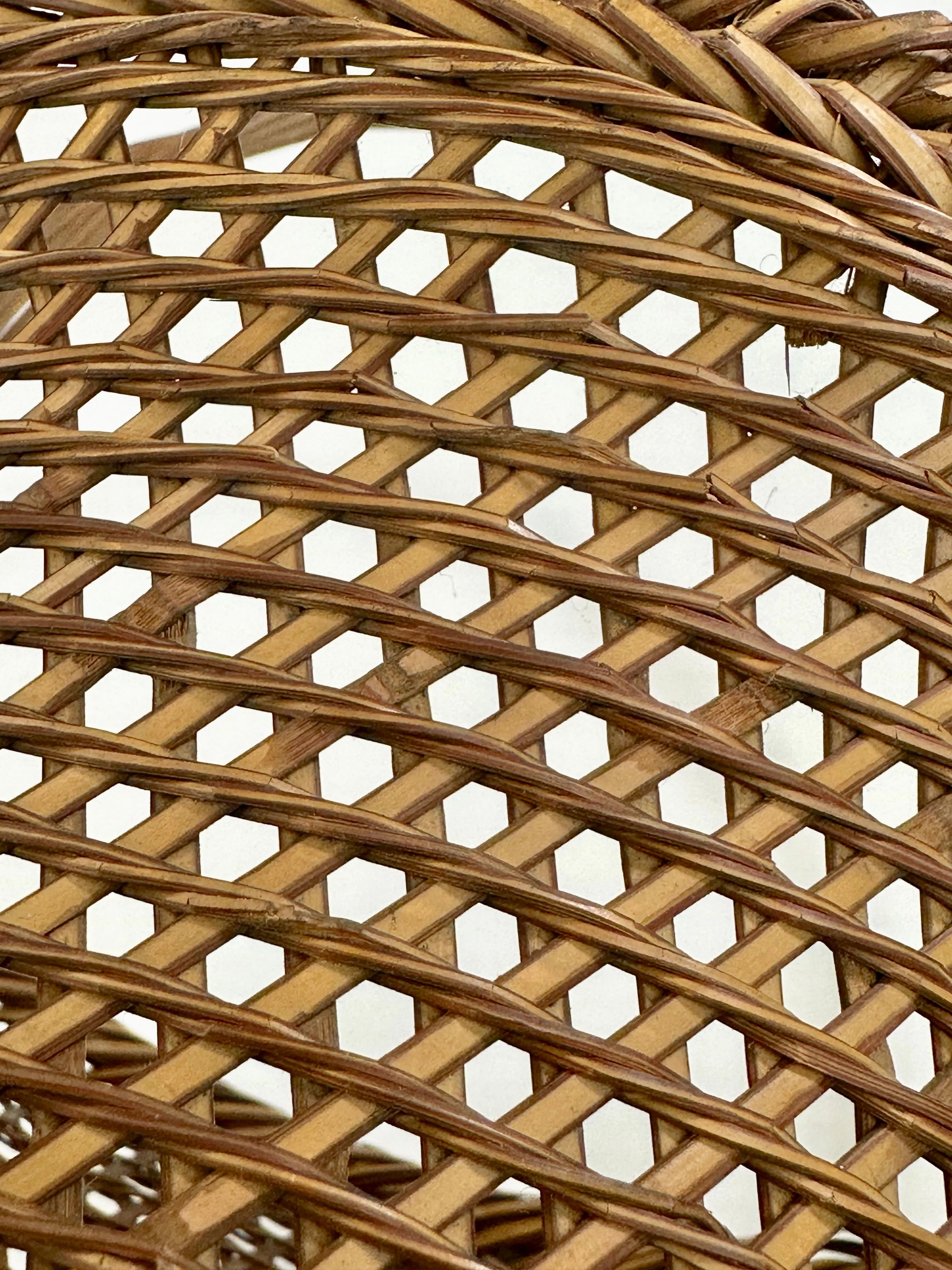 Antique Japanese Taisho Era c1920's Signed Bamboo Kago Ikebana Basket 16"
