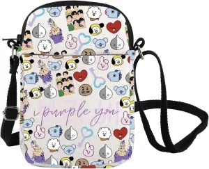 Army Group Inspire Crossbody Bag K-pop Characters Shoulder Bag Army Members Fans Merch I Purple You Gift