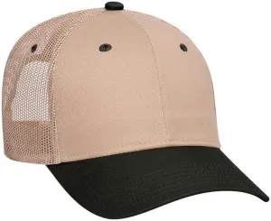 Ashen Fane 6 Panel Blend Twill Structured Low Profile Mesh Back Snapback Trucker Hat