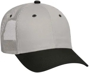 Ashen Fane 6 Panel Blend Twill Structured Low Profile Mesh Back Snapback Trucker Hat
