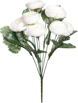 Ashland 17" Water Resistant Ranunculus Bush Spring Floral and Greenery