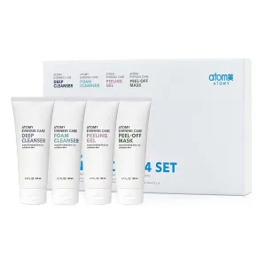 Ato-my Evening Care 4 set - Evening Care Foam Cleanser   Deep Cleanser   Peeling Gel   Peel-Off Mask
