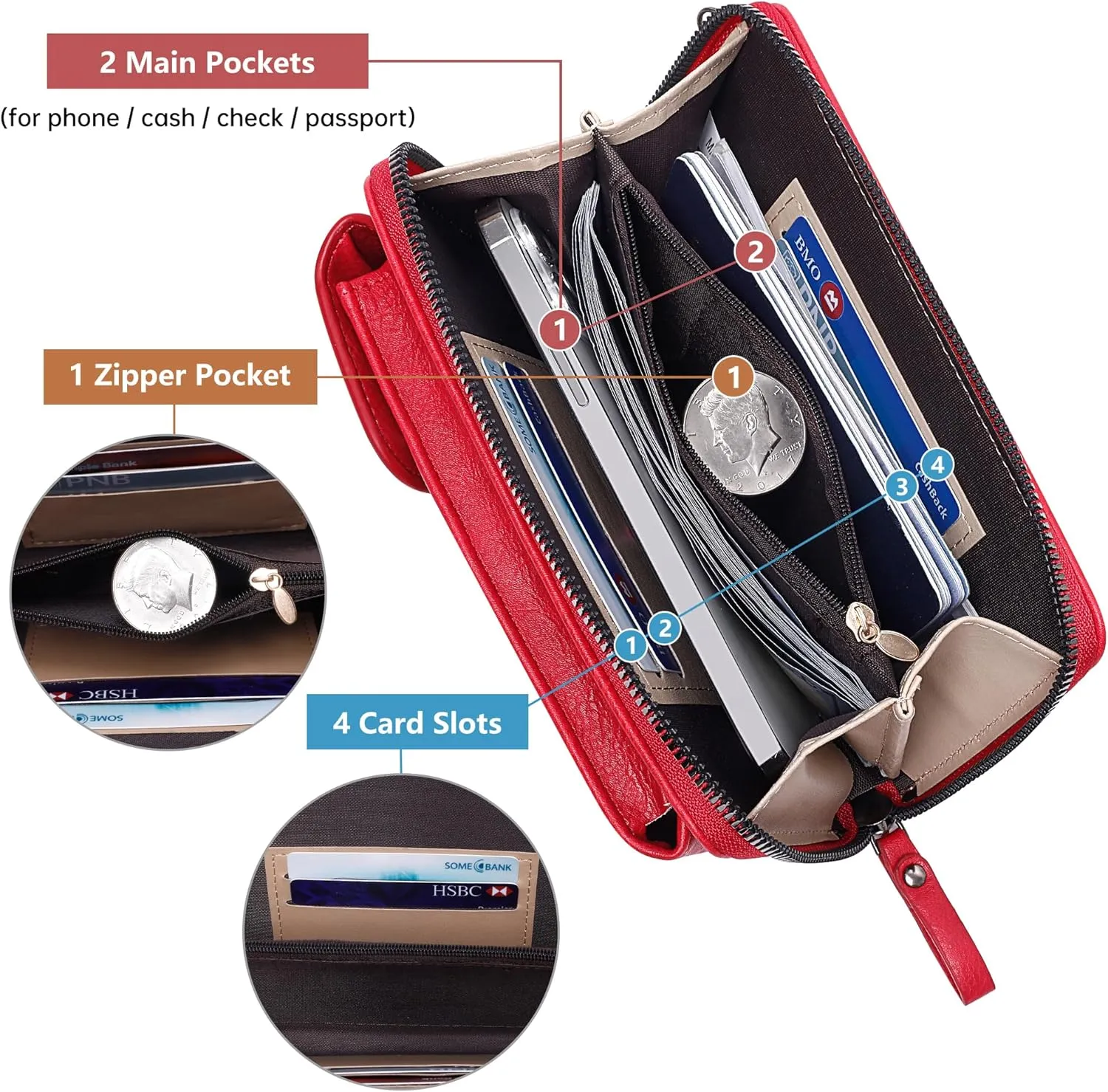 Badiya Small Crossbody Bag for Women, Cell Phone Purse Wallet, Vintage Shoulder Handbags with Credit Card Slots