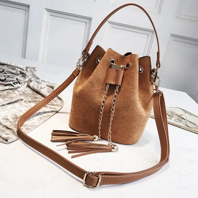 Bag Bolsos Small Handbags Don't miss it Secure payments Suede Organizer Leather New Mini Tassel PU Cute Shoulder Messenger Womens Crossbody Bags Bucket 2019
