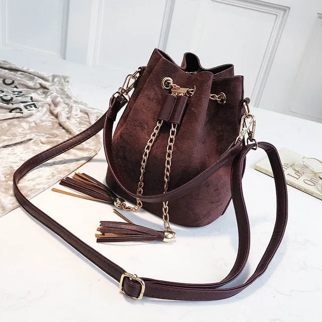 Bag Bolsos Small Handbags Don't miss it Secure payments Suede Organizer Leather New Mini Tassel PU Cute Shoulder Messenger Womens Crossbody Bags Bucket 2019