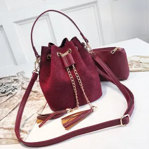 Bag Bolsos Small Handbags Don't miss it Secure payments Suede Organizer Leather New Mini Tassel PU Cute Shoulder Messenger Womens Crossbody Bags Bucket 2019
